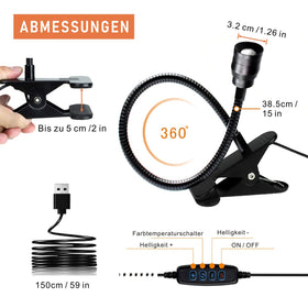 YMCRLUX strong clamp with non-slip gasket securing light to surface