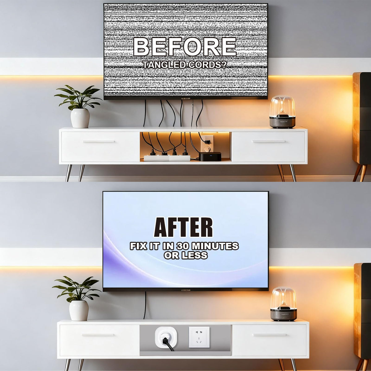 YMGN in-wall cable kit DIY instruction guide for quick setup.
