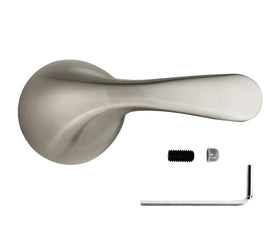 YMHOME delta shower handle close-up in nickel-brushed finish for smooth operation