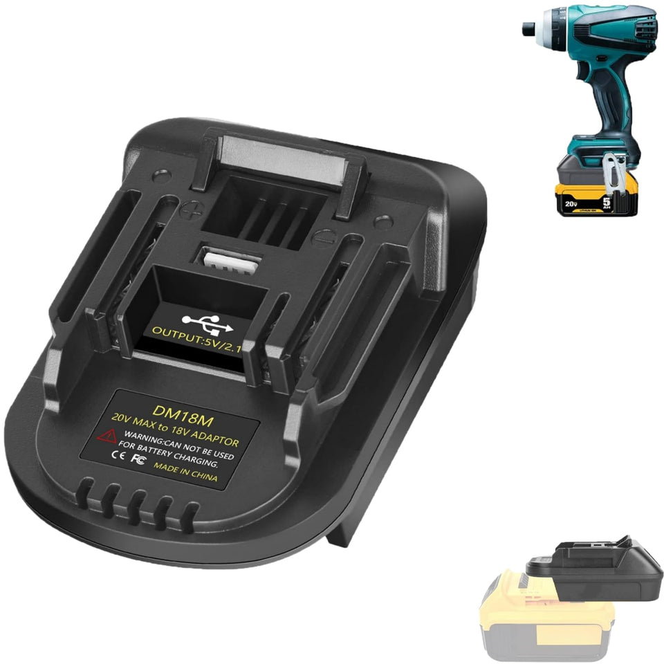 YMWLKJ DeWalt to Makita adapter outer shell enables cross-brand power connection.