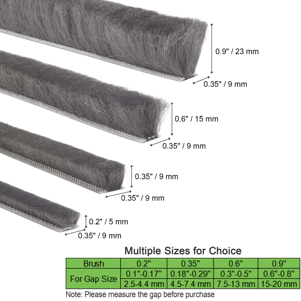 YOCCEK weather strip door seal adhesive backing demonstrates secure fit for durable sealing.