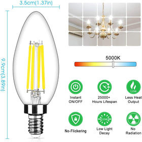 Yochoice 360° beam candles illuminate chandeliers evenly without harsh shadows.