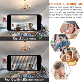 Yochoice 450 lm clear glass LED filament bulb ideal for ceiling fans.