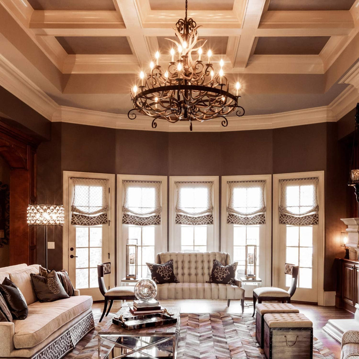 Yochoice lighting on a ceiling fan and chandelier for ambient decor
