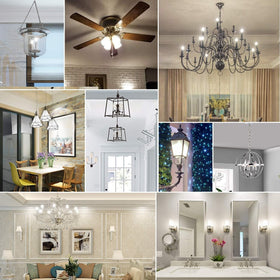 Yochoice clear glass vintage candlebulb adds classic charm and efficiency.