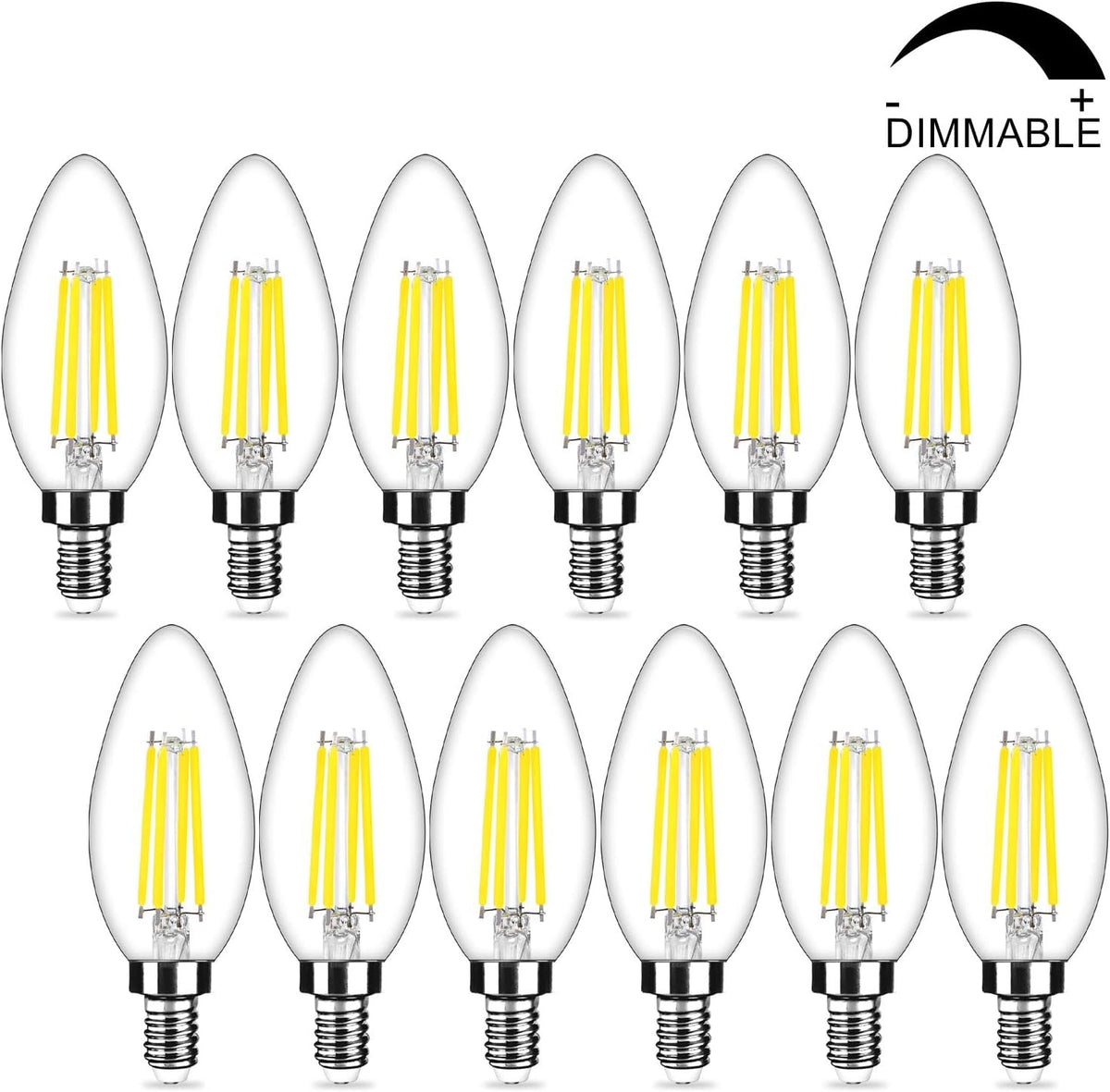 Yochoice easy swap E12-base bulbs fit most ceiling fixtures.