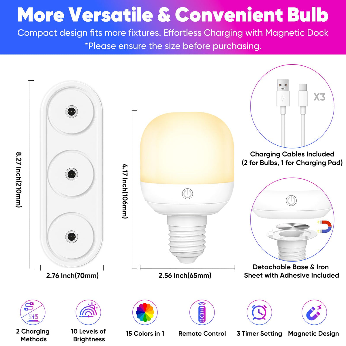Yochoice compatible with E26 fixtures for versatile placement.