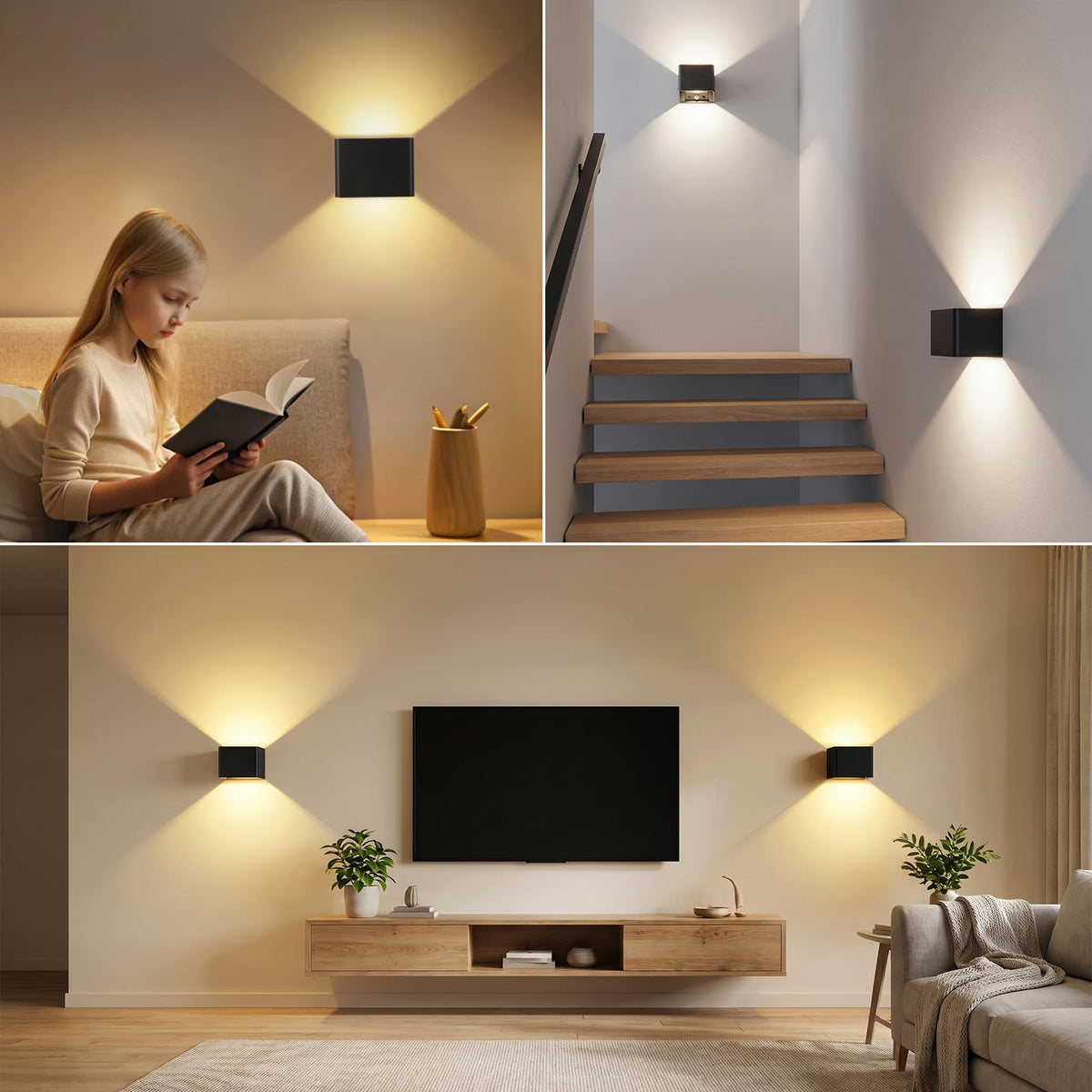 Yochoice minimalist indoor lamp in bedroom setting decor and safety highlight.