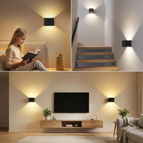Yochoice minimalist indoor lamp in bedroom setting decor and safety highlight.