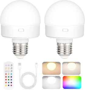 Yochoice rechargeable puck bulb with remote for easy lighting control.