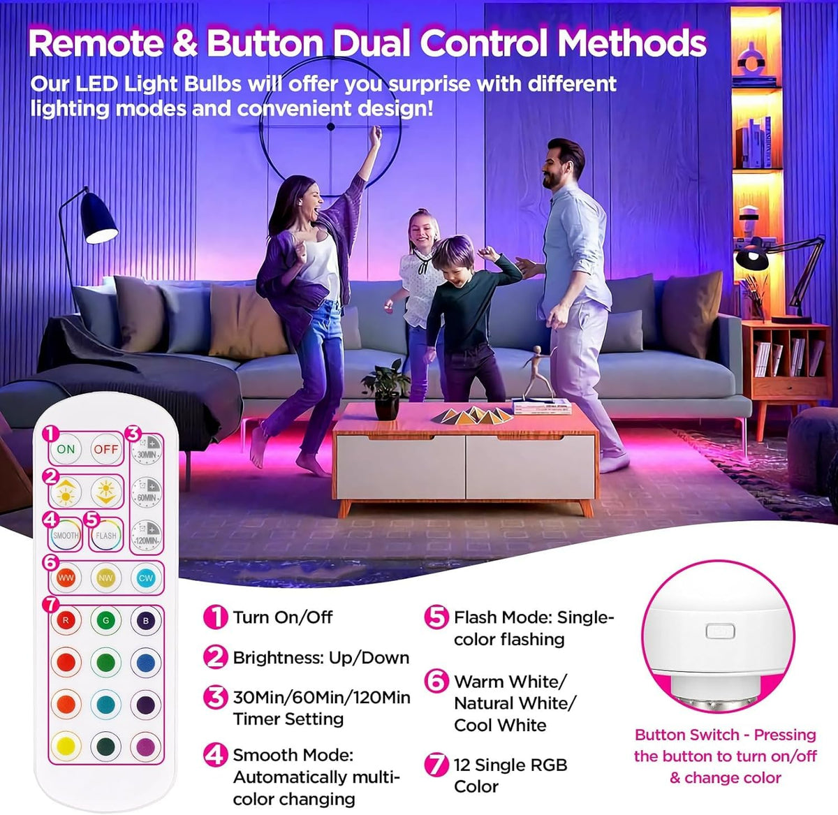 Yochoice puck bulb timer function ready for automatic lighting.