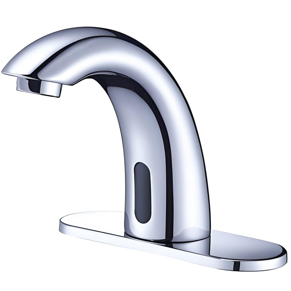 Yodel Faucet chrome touchless sensor setup for hygienic handwashing.