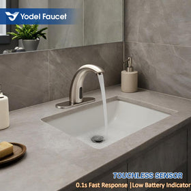 Yodel Faucet motion sensor activation enabling hands-free water flow