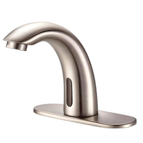 Yodel Faucet touchless bathroom sink faucet in brushed nickel for hygienic hands-free use