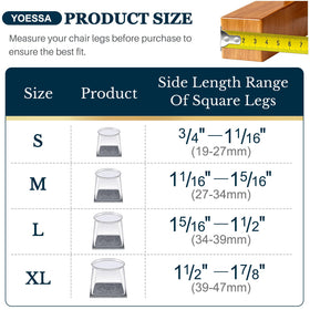 YOESSA floor protector close-up showing silicone edge reduces friction