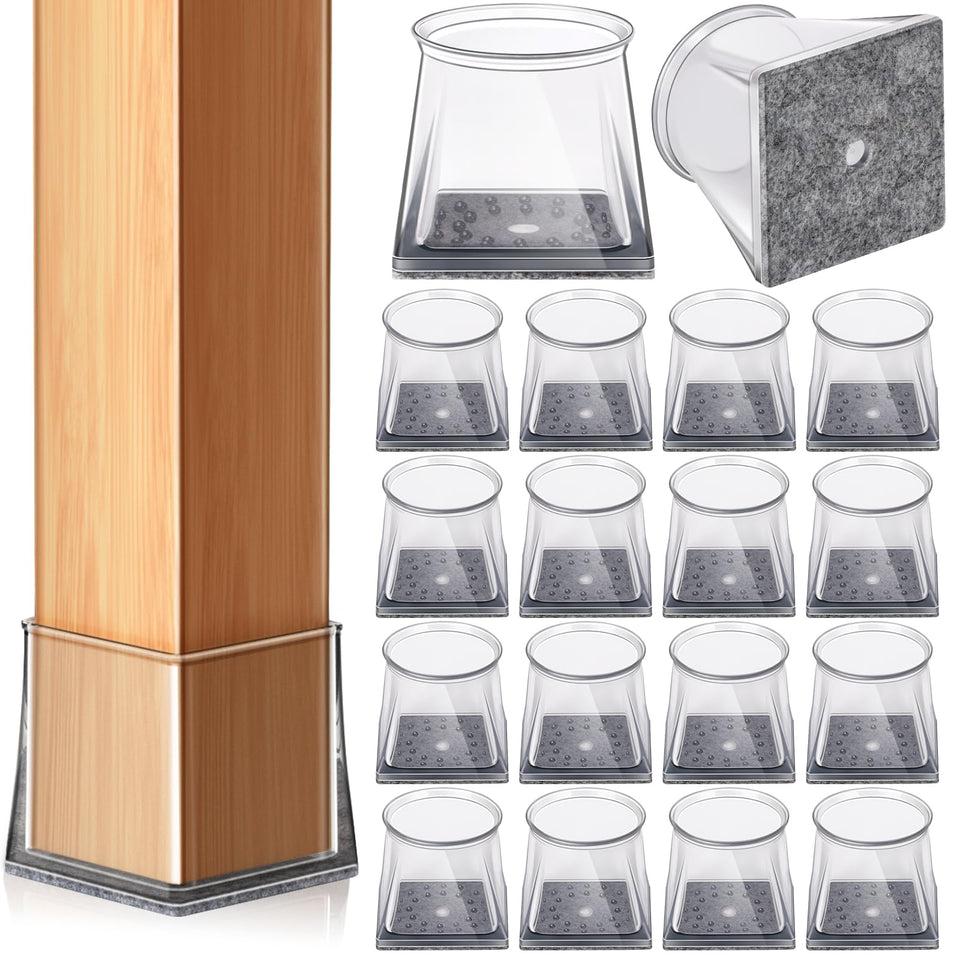YOESSA square XL chair leg protector for dining chairs protects hardwood floors from scratches.