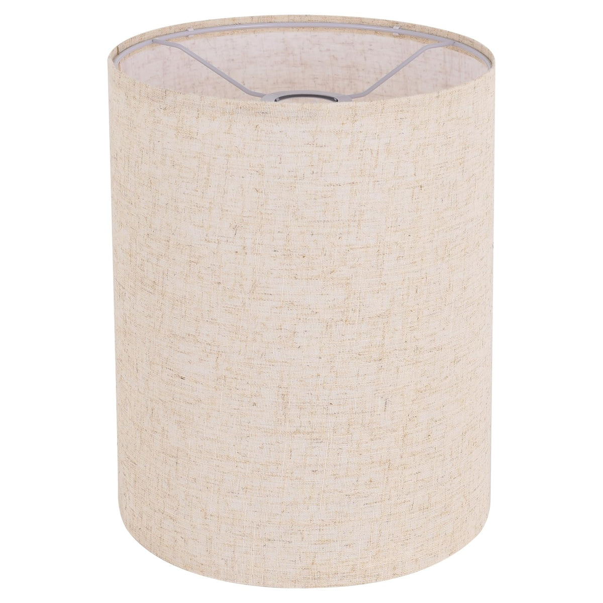YoflowX beige linen lampshade top view highlights size and shape for versatile lamps