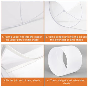 YoflowX easy clip assembly without tools for quick shade replacement