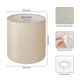 YoflowX detachable drum lampshade enables tool-free setup in minutes.