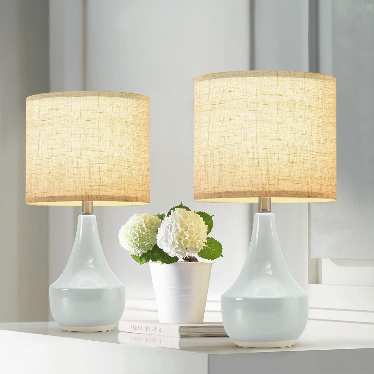 YoflowX packaging for the beige linen drum lampshades