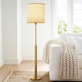 YoflowX linen lampshade diffuses light softly for comfortable reading and relaxation.