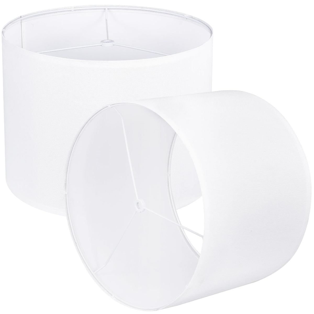 YoflowX white drum lampshade with 13 inches top and bottom adds versatile, clean light to rooms