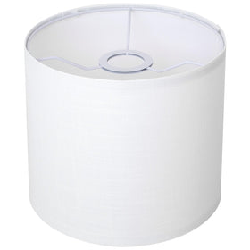 YoflowX white linen drum lampshade top view with diffuse glow