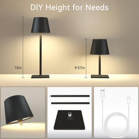 Yogaret 6000mAh rechargeable table lamp showcases long runtime and versatility