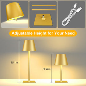 Yogaret cordless lamp on patio table shows weatherproof durability.