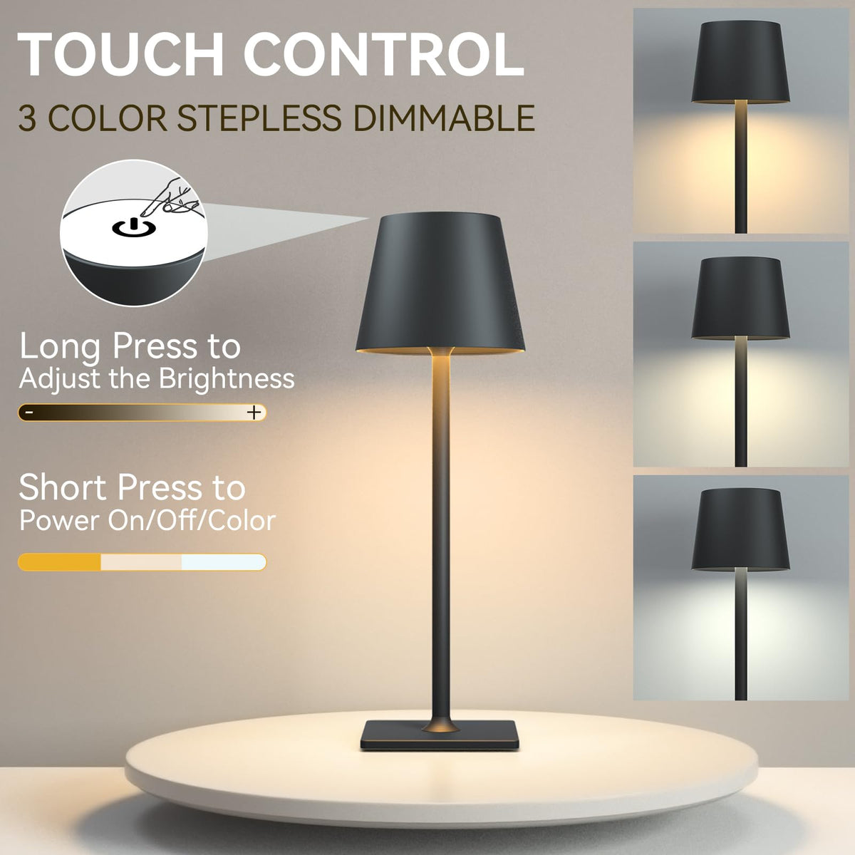 Yogaret IP65 weatherproof cordless lamp for patio and garden use