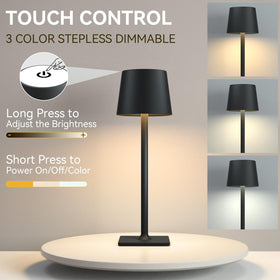 Yogaret cordless lamp suited for outdoor patio dining and terrace lighting