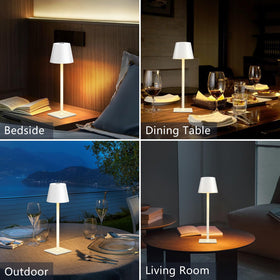 Yogaret cordless lamp charging via USB-C, convenient for camping or dinners.