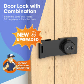 YogePote rotary hasp lock side view shows slim profile and 90/180-degree operation