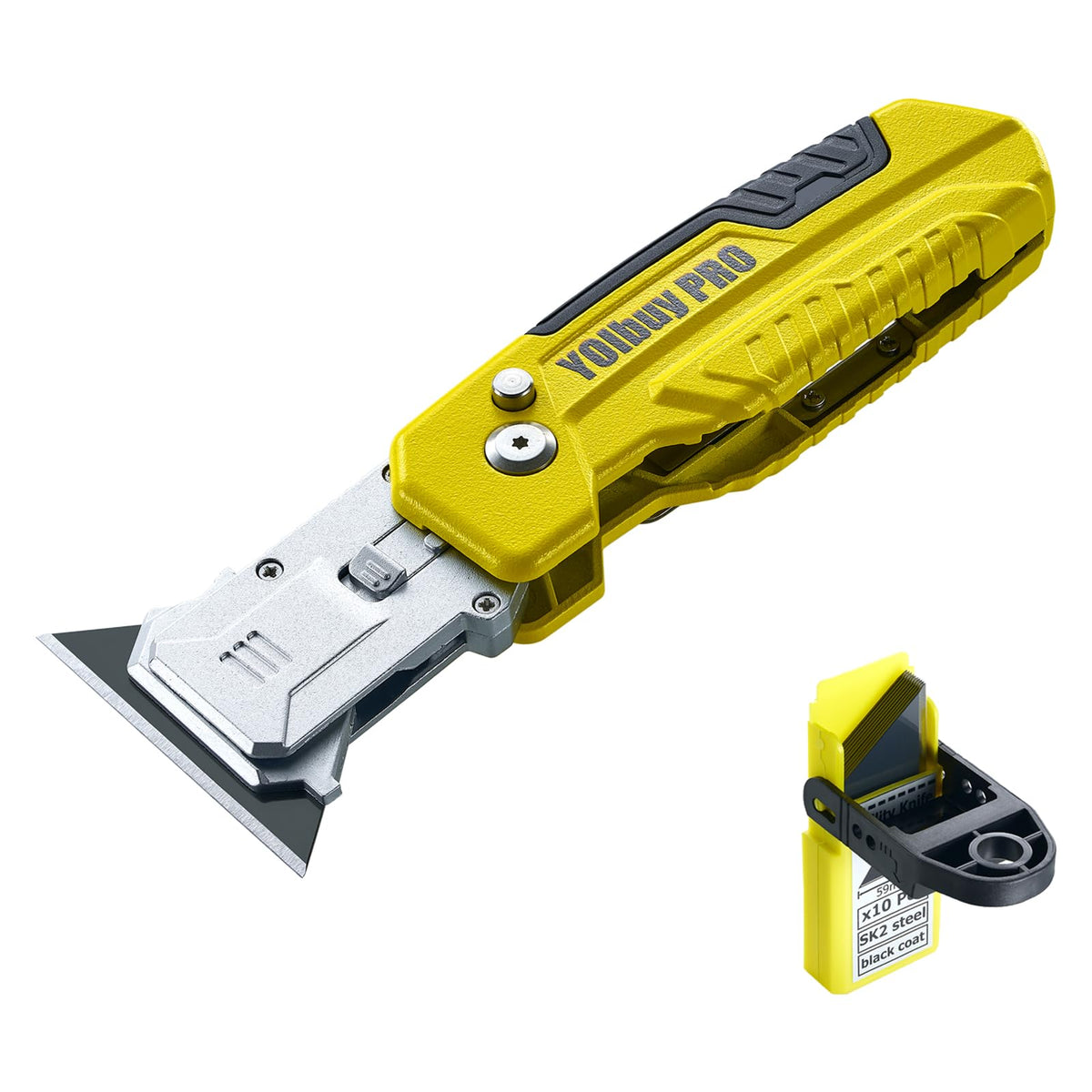 YOIbuy PRO foldable knife blade rotation for versatile edge access and tasks