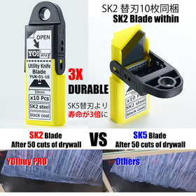 YOIbuy PRO SK2 replacement blades highlighting durability