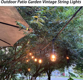 Clear glass Edison style design adds vintage charm to patio decor