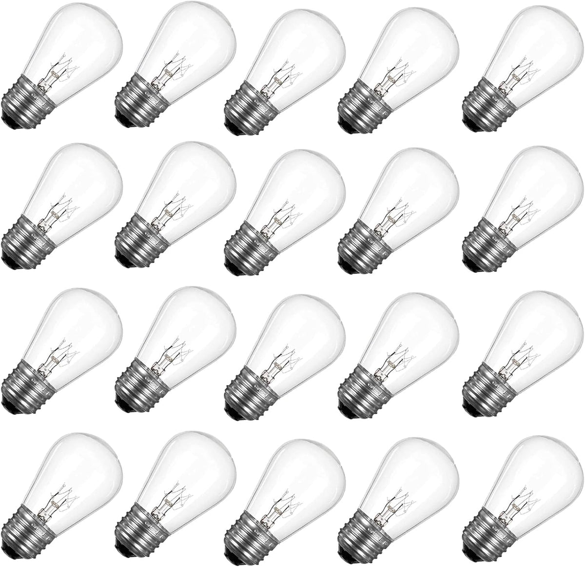 YOIOKQII S14 bulbs for outdoor string lights in a 20-pack with weather-ready glow