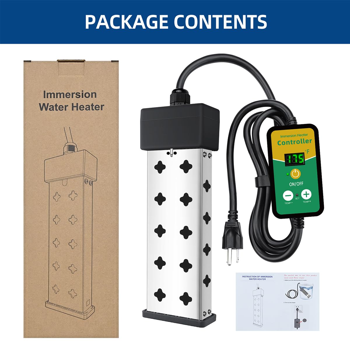 Yoisie immersion heater comes with 2-year warranty and responsive support.