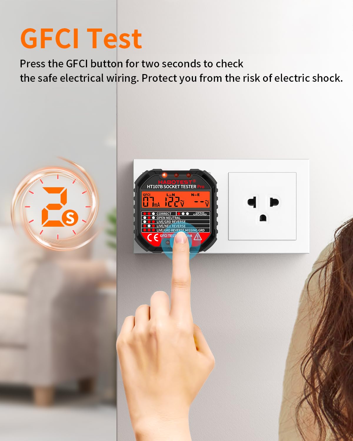 YOJOCK six wiring indicators identify common outlet faults