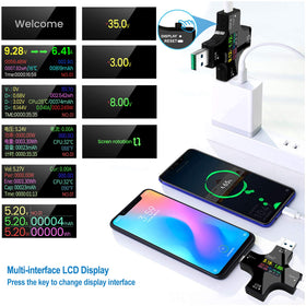 YOJOCK USB C Tester IPS screen for quick data checks during charging