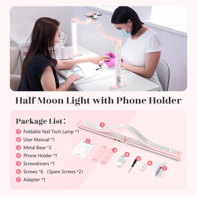 Yokilly Arc Half Moon Light energy-efficient LEDs reduce heat and power.