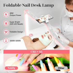 Yokilly Arc Half Moon Light stepless brightness for precise nail detailing.