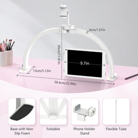 Yokilly foldable nail desk lamp saves space and is easy to store.