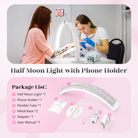 Yokilly Half Moon Light is ideal for nail art, crafts, and reading at the desk.