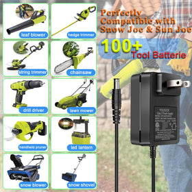 YOLIGOX 24V charger with 5ft power cord for flexible setup.