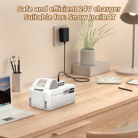YOLIGOX 24V charger ABS+PC shell resists heat and wear.