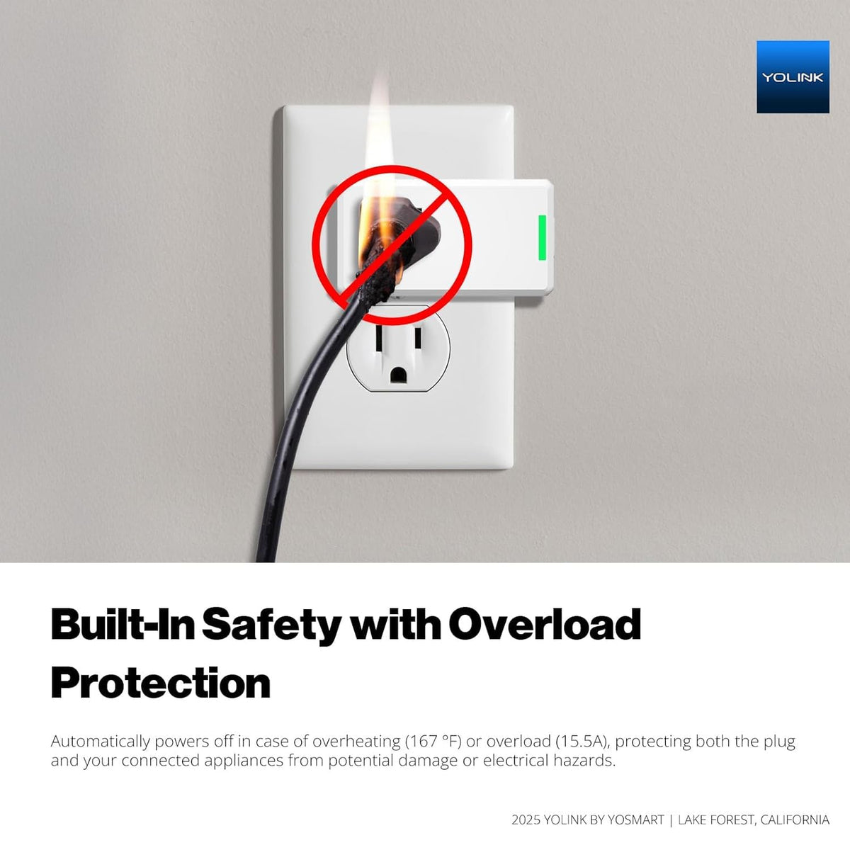 YoLink 15A capability powers high-load devices safely.