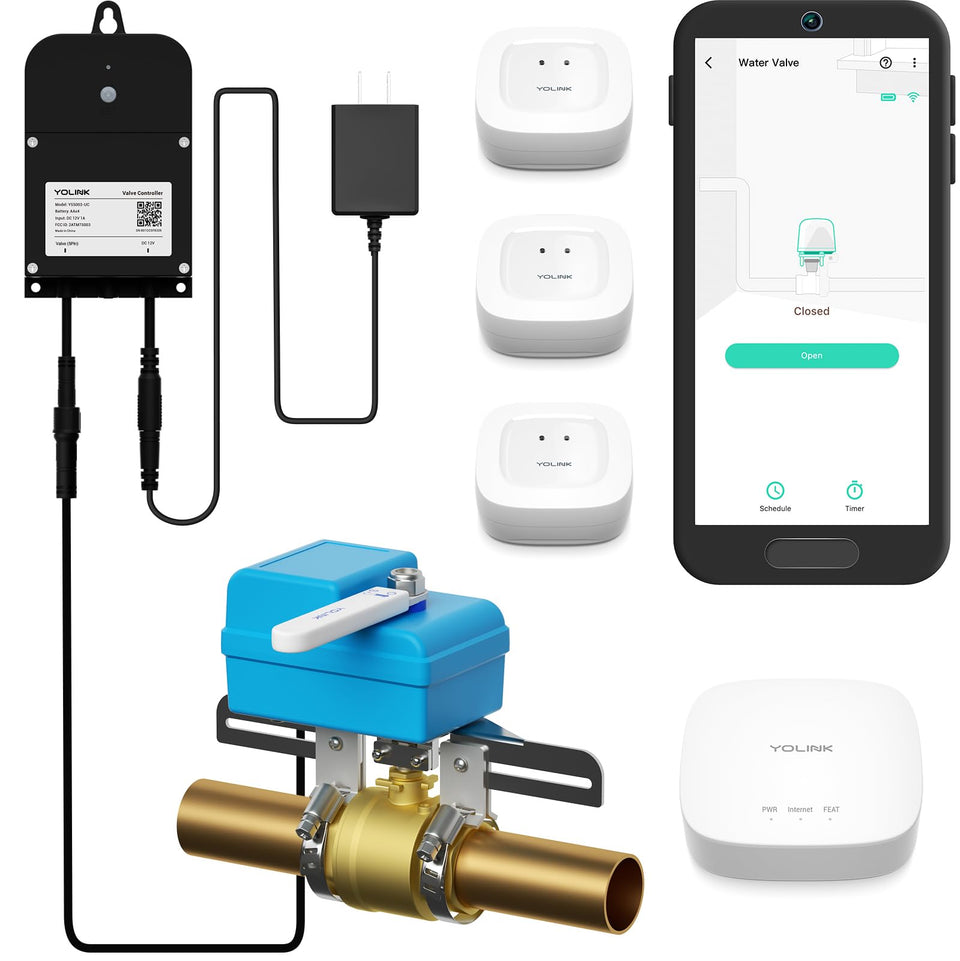 YoLink DIY leak detection kit front view for quick home protection setup