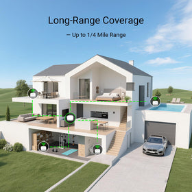 YoLink Leak Sensor 4-unit with 105 dB alarm detects leaks and notifies you quickly.