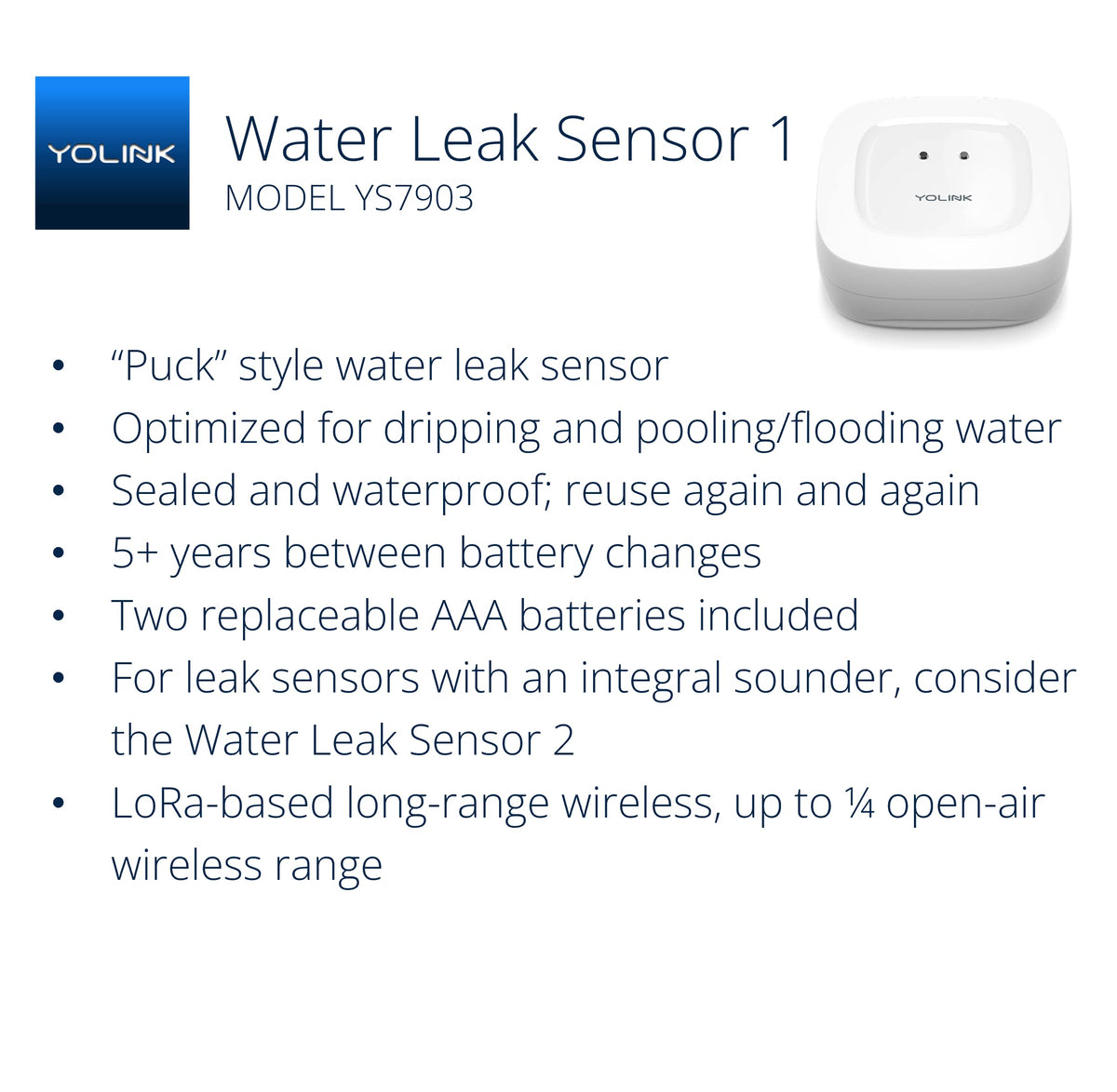 YoLink leak sensor with LoRa technology demonstrates reliable remote monitoring possibilities
